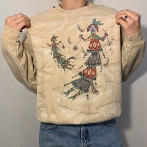 ❌❌SOLD❌❌Cream Colored Tribal Sweatshirt